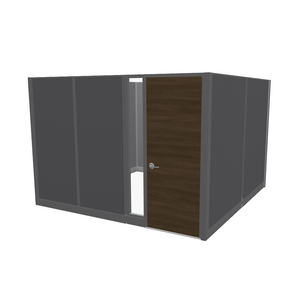 10' x 10' x 85"H All Fabric Private Office with Laminate Door